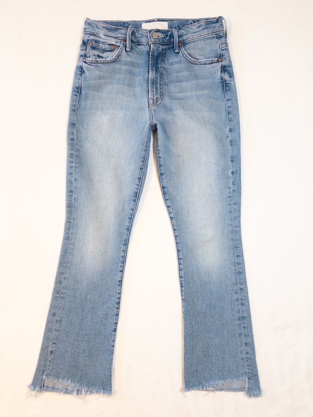 MOTHER The Insider Crop Step Fray High Rise Bootcut Jeans Size 26